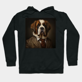 St. Bernard Dog in Suit Hoodie